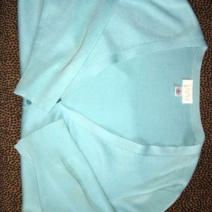 Great turquoise cotton Loft sweater!